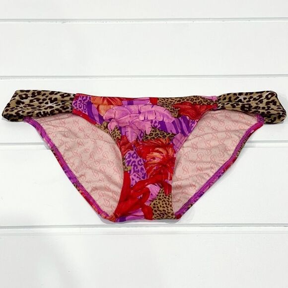 Victoria’s Secret Swim RARE Tropical Bombshell Bikini Set Red/Pink Leopard  32B/ - Picture 5 of 13